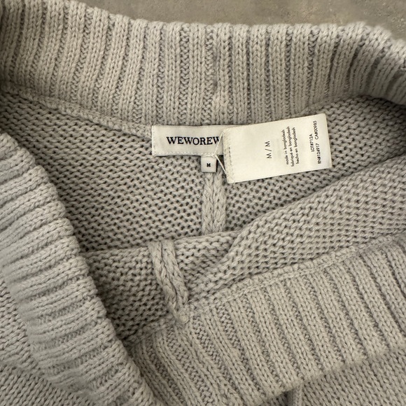 WeWoreWhat Light Gray Chunky Knit Set | M - Picture 4 of 7